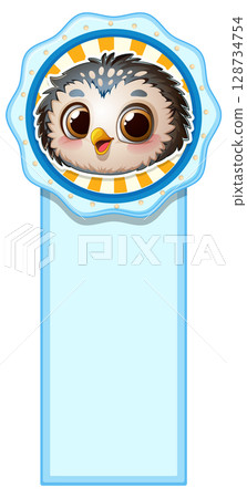 Cute Owl Bookmark Illustration 128734754