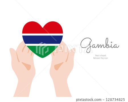 [Gambia] hand and national flag icon vector illustration 128734825