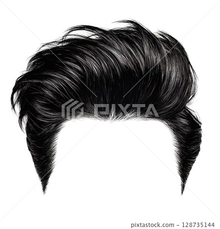 Modern slicked back hairstyle with volume for a trendy look in fashion and style 128735144