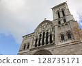 Sainte-Madeleine Basilica, a world heritage site in Burgundy, France 128735171