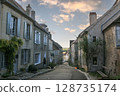 The hillside of the World Heritage site "Vézelay Church and Hill" in Burgundy, France 128735174