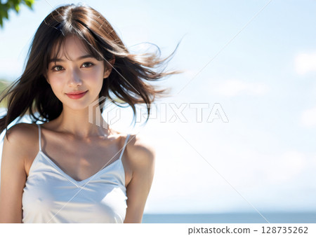 A woman in the sun 128735262