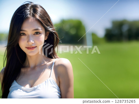 A woman in the sun 128735265