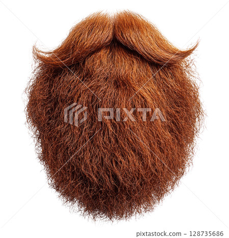 Unique isolated red beard hair with voluminous texture suited for creative designs and projects Unique isolated red beard hair with voluminous texture suited for creative designs and projects 128735686