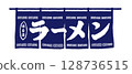 Ramen Noren Blue 128736515
