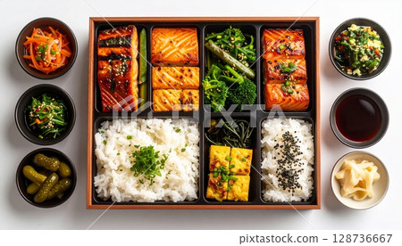 japanese food on bento set 128736667
