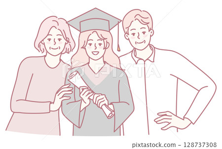 A Wonderful Graduation Celebration with a Proud Family and Accomplished Graduate Extraordinarily A Wonderful Graduation Celebration with a Proud Family and Accomplished Graduate Extraordinarily 128737308
