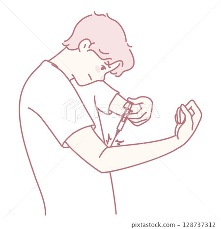 Illustration Depicting the SelfAdministration of Medication and Treatment Techniques in Healthcare 128737312