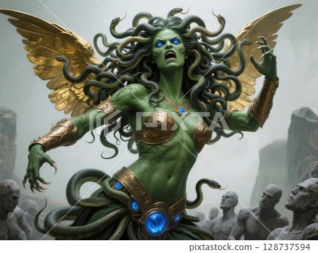 Medusa, the monster, laments being turned into a monster Medusa, the monster, laments being turned into a monster 128737594