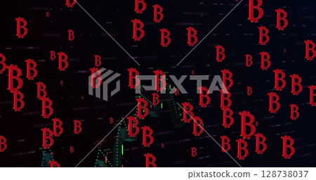 Image of mathematical equations over screens 128738037