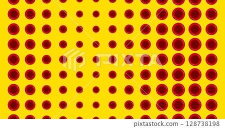 Image of red blood cells over yellow background Image of red blood cells over yellow background 128738198