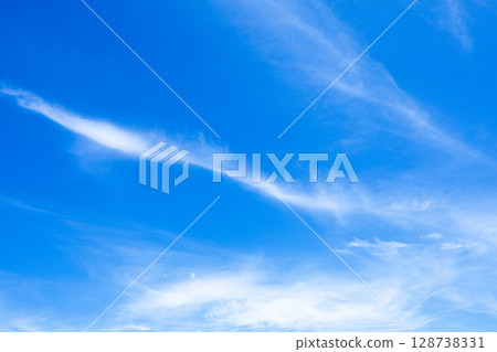 A simple landscape of a refreshing blue sky and white clouds A simple landscape of a refreshing blue sky and white clouds 128738331