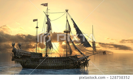 pirate ship  128738352