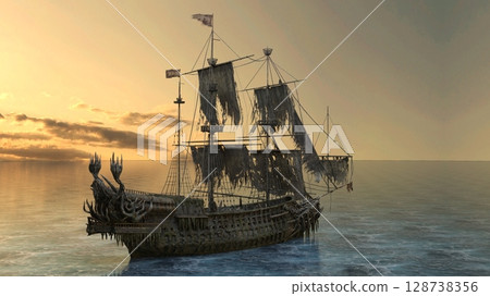 pirate ship  128738356