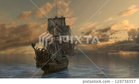 pirate ship  128738357