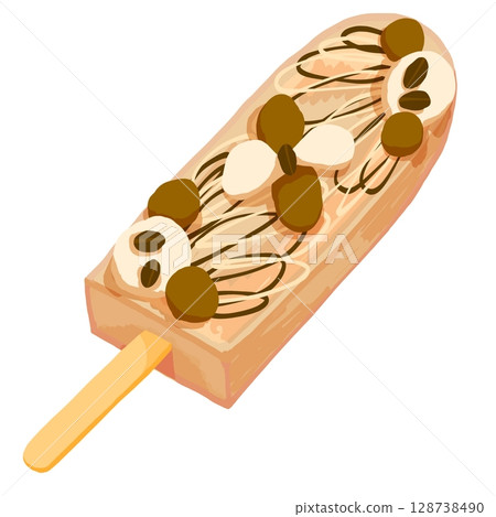 時尚的咖啡奶油冰淇淋吧 時尚的咖啡奶油冰淇淋吧 128738490