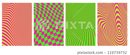 Psychedelic optical illusion backgrounds Psychedelic optical illusion backgrounds 128739732