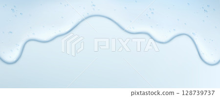 Transparent gel liquid drip flowing down 128739737