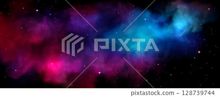 Cosmic space nebula with vibrant colors Cosmic space nebula with vibrant colors 128739744