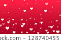 Romantic background with softly fluttering hearts 128740455