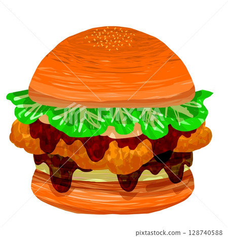 照燒雞肉漢堡 照燒雞肉漢堡 128740588