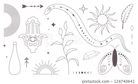 boho elements collection 128740641