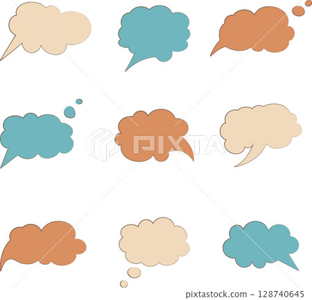set of speech bubbles 128740645