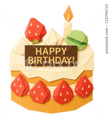 Strawberry Birthday Cake - Craft Design 128740723