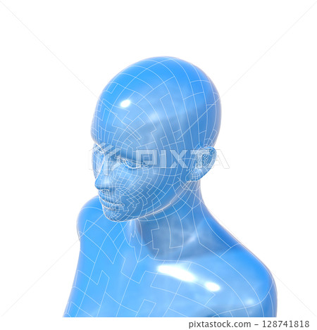 人體頭部模型, 女性, 人體, AI, 安卓 人體頭部模型, 女性, 人體, AI, 安卓 128741818