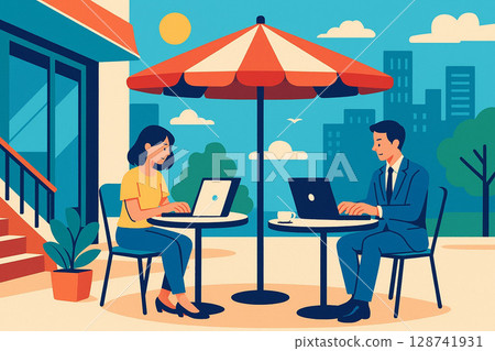 在城市工作的男人 在城市工作的男人 128741931