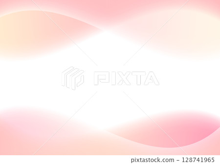 Clean pink and white wave background (abstract, soft, medical) 128741965