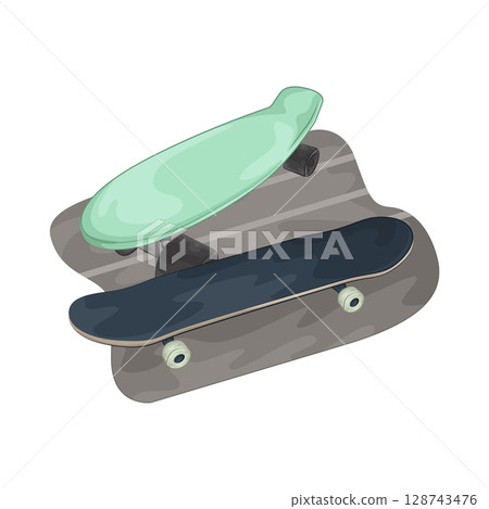 Illustration of Skateboard  128743476