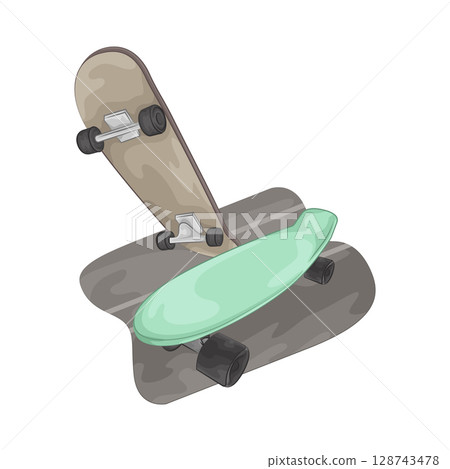 Illustration of Skateboard  128743478