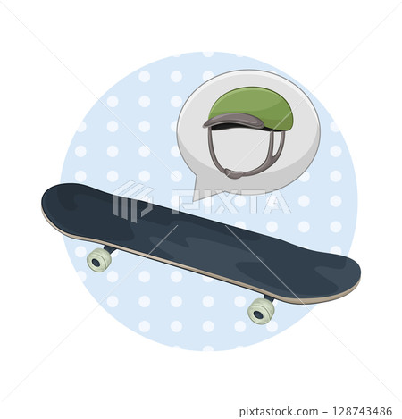 Illustration of Skateboard Illustration of Skateboard 128743486
