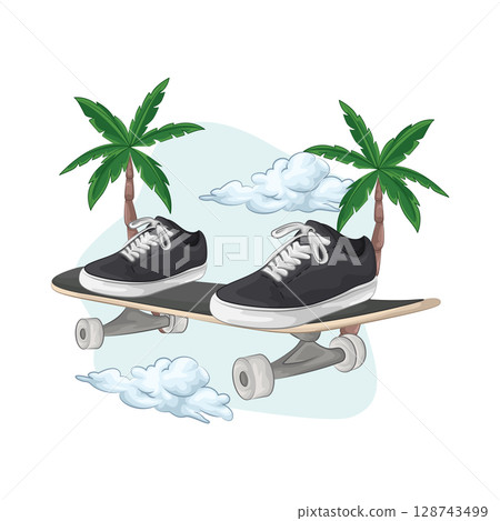 Illustration of Skateboard  128743499