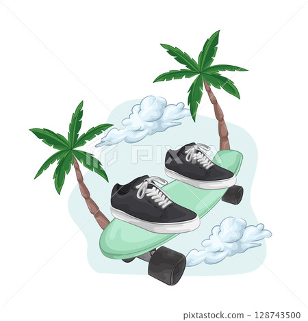 Illustration of Skateboard  128743500
