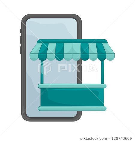 Illustration of Marketplace Illustration of Marketplace 128743609