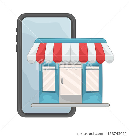 Illustration of Marketplace Illustration of Marketplace 128743611