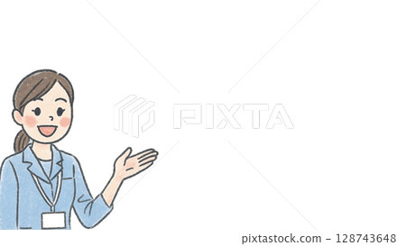 醫院工作人員引導病患（16：9 橫向橫幅插圖，附複製空間） 128743648