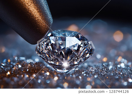 Processing of precious stones. Diamond. Jewelry with diamonds. Processing of precious stones. Diamond. Jewelry with diamonds. 128744126