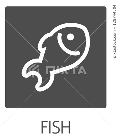 Fish Seafood Food Icon Concept 128744304
