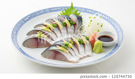 Mackerel sashimi 128744730