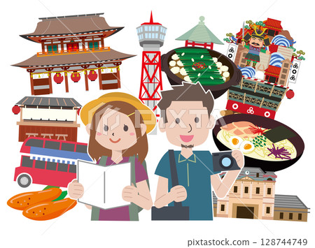 Popular tourist spots in Fukuoka 128744749