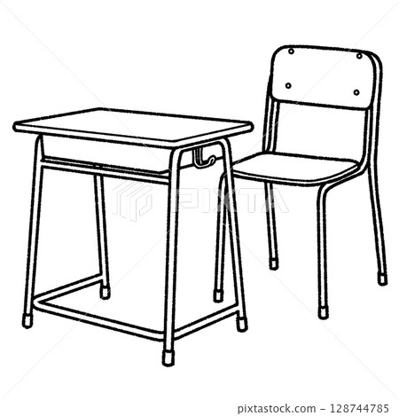 Desk and chair 128744785