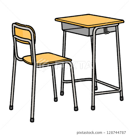Desk and chair 128744787