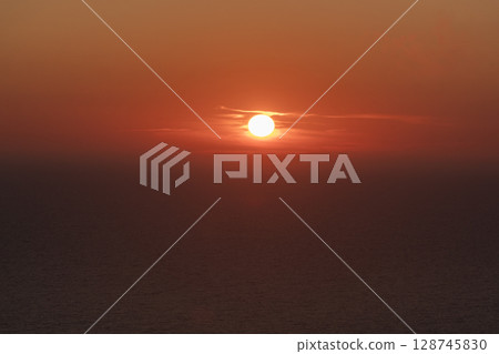 Sunset in the Sea of Japan 128745830