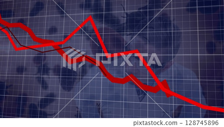 Image of data processing over caucasian businessman Image of data processing over caucasian businessman 128745896