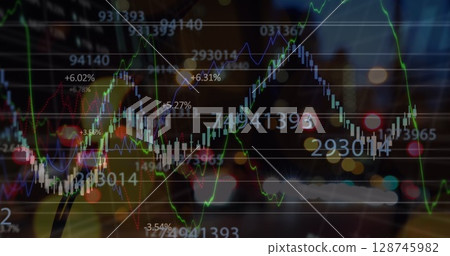 Image of data processing over light spots 128745982