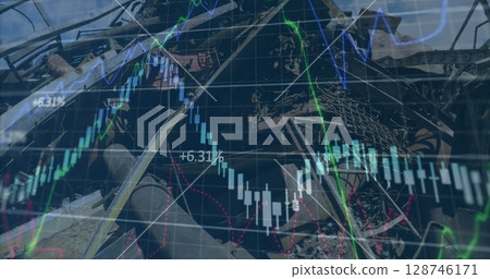 Image of data processing over rubbish dump 128746171