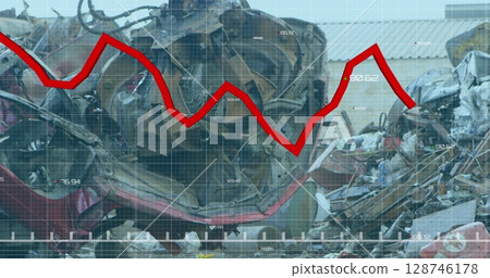 Image of data processing over rubbish dump Image of data processing over rubbish dump 128746178